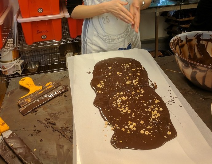 Dark chocolate slab